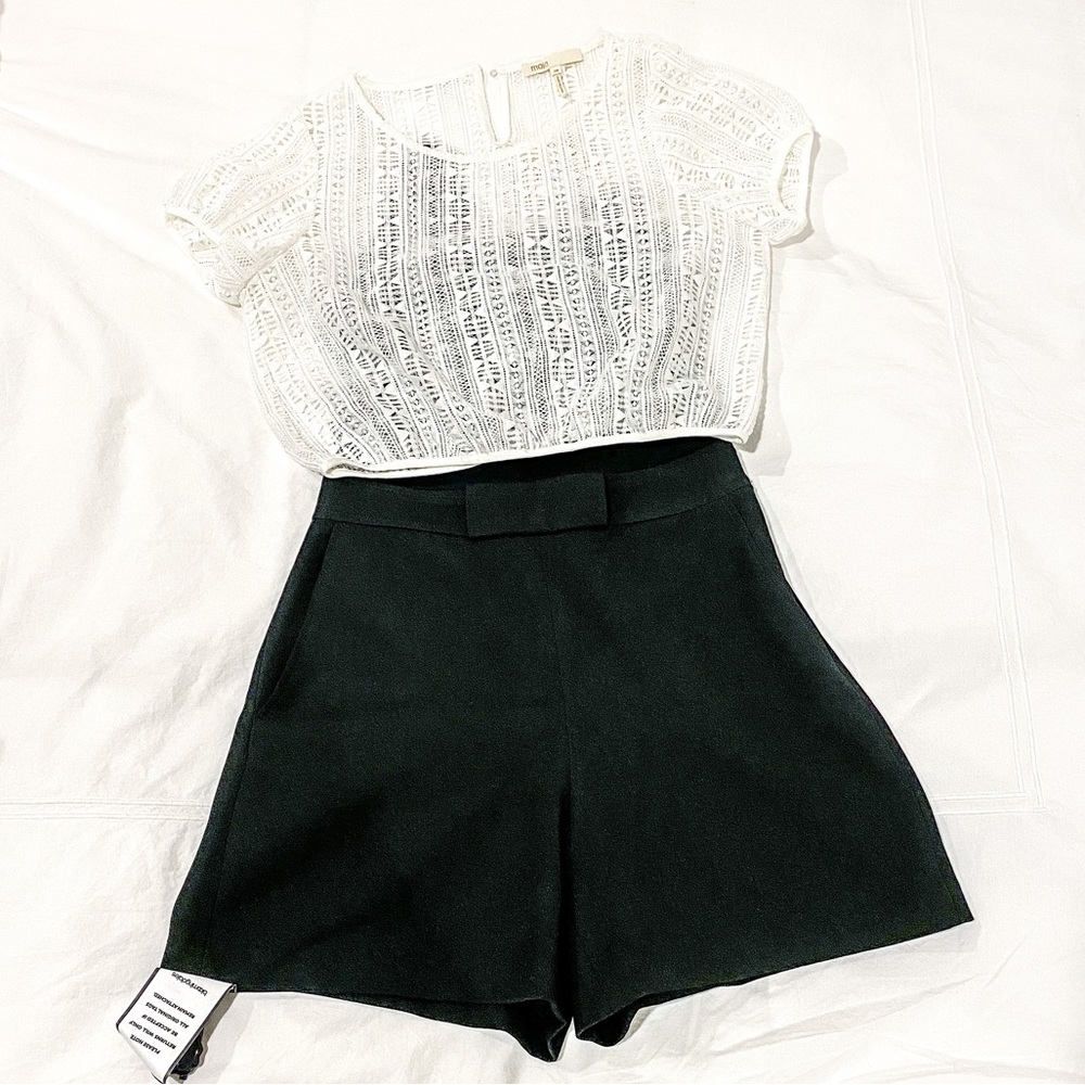 Maje two piece combination jumpsuit romper shorts